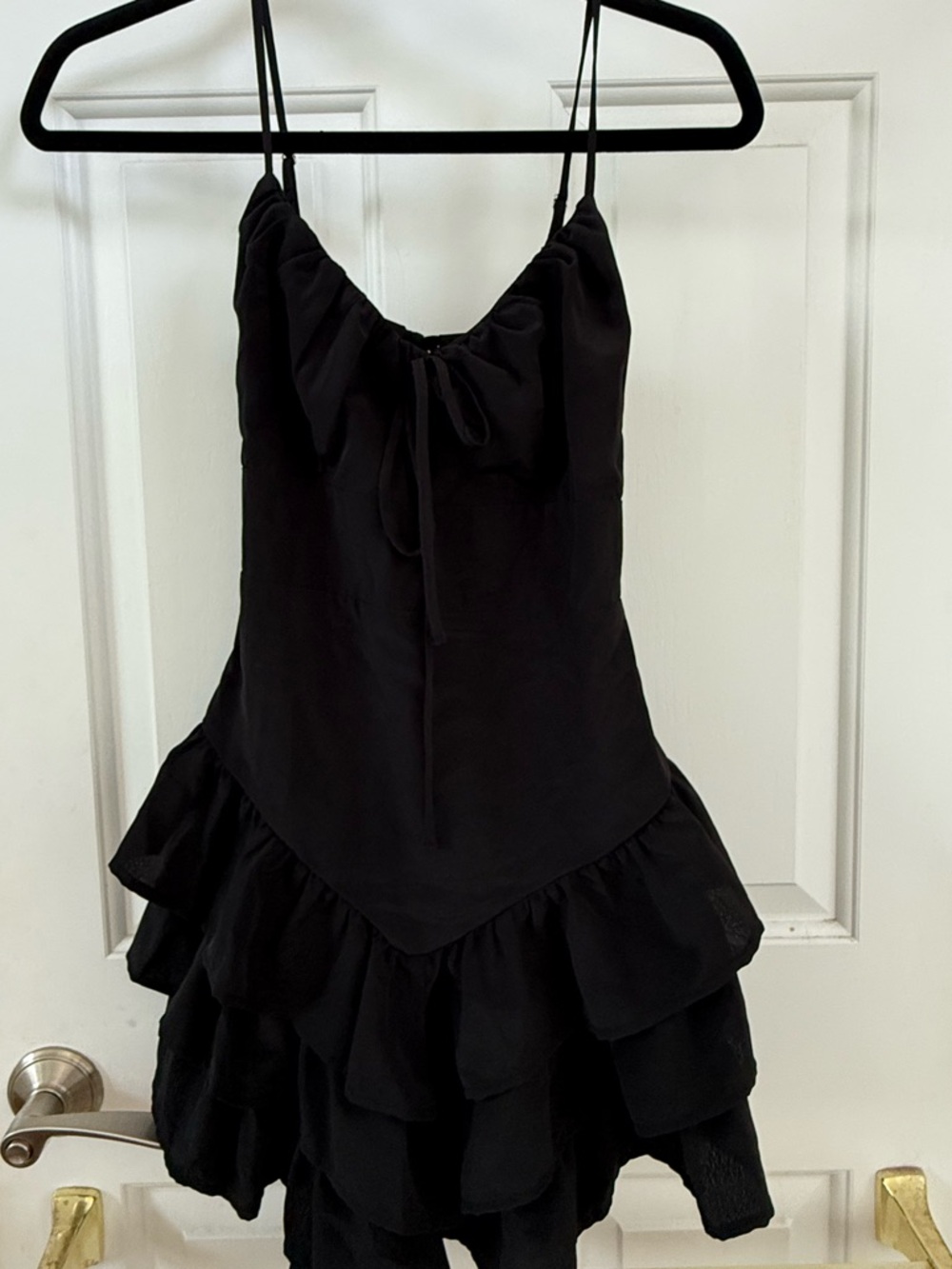 Forever 21 Black Ruffle One-Piece Dress